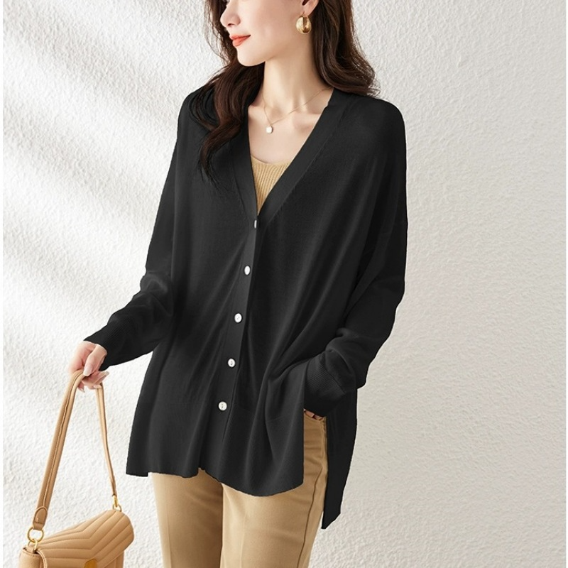 ★ゆる可愛リラックス感♪透け感が上品な万能シアーカーディガン★