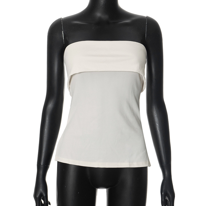 ★1枚で即オシャレ♪カップ付きベアトップスで夏映えガールに大変身★