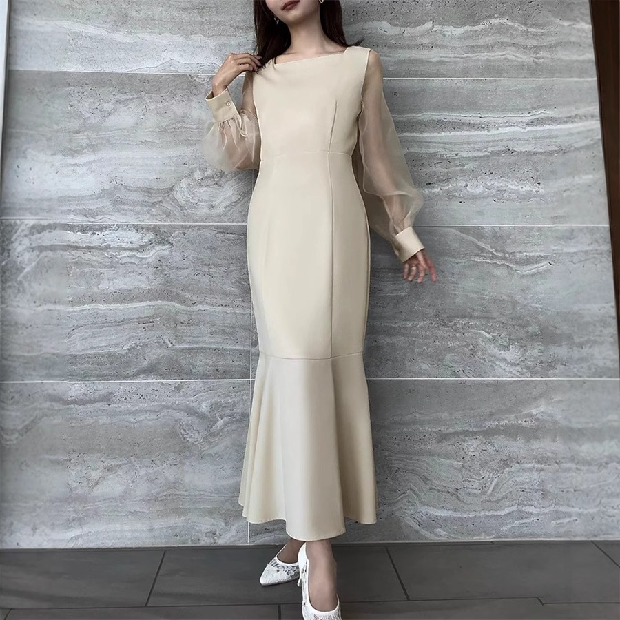 ★一枚で華やか見え♡シアードッキングマーメイドワンピで大人可愛いを叶えよう♪★