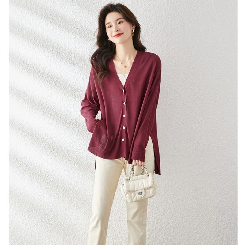 ★ゆる可愛リラックス感♪透け感が上品な万能シアーカーディガン★