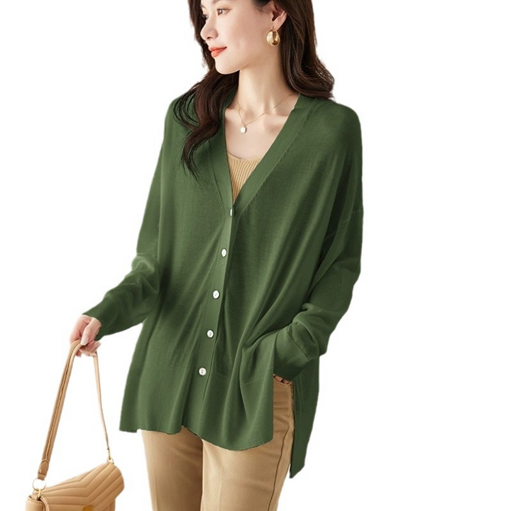 ★ゆる可愛リラックス感♪透け感が上品な万能シアーカーディガン★